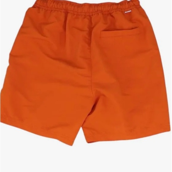Coach Orange Athletic Shorts Lightweight Elastic Waist